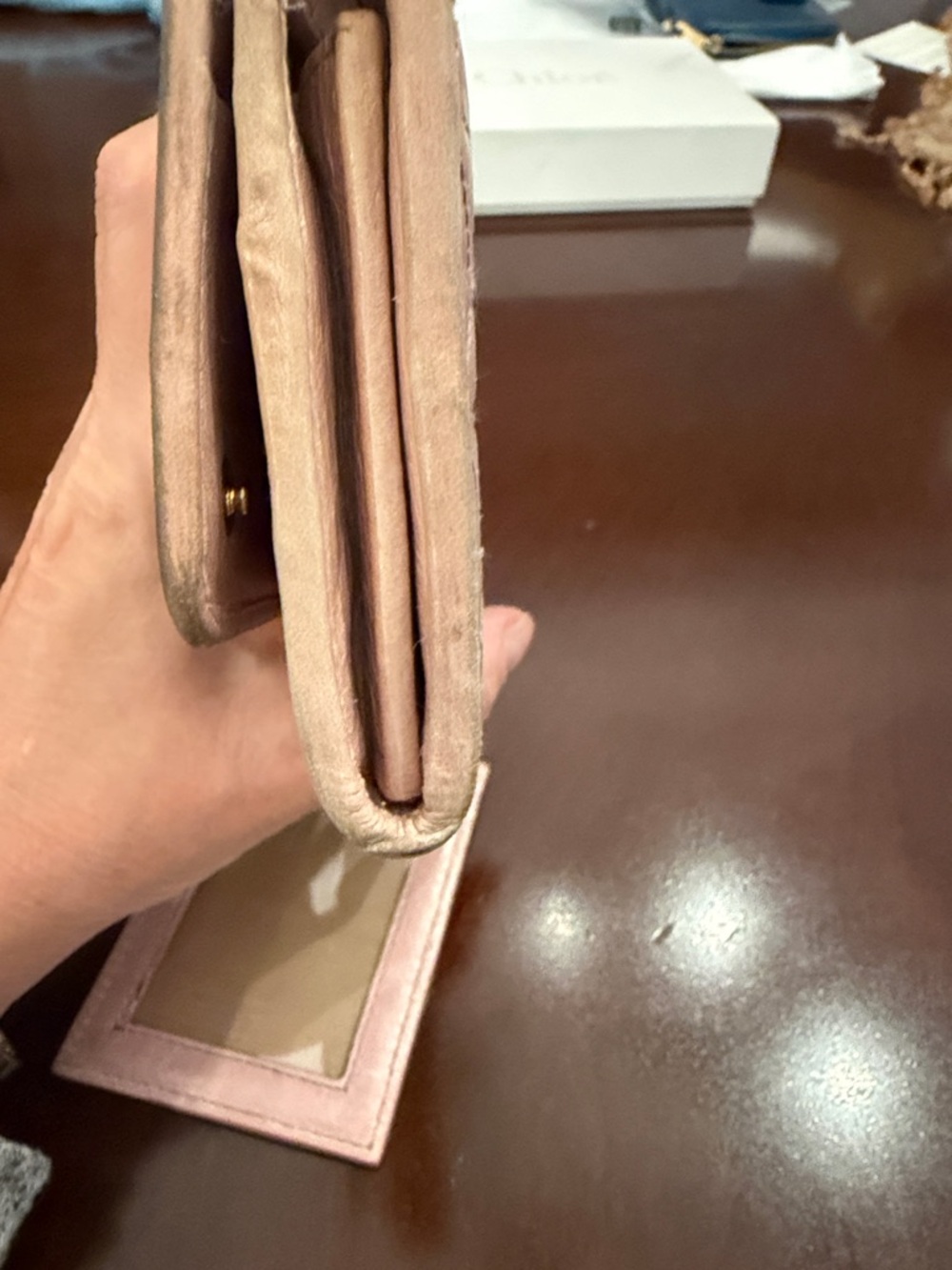 Prada Quilted Blush Pink Wallet with ID Holder worn! - Picture 2 of 14